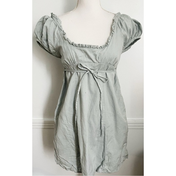 Free People • Soakin Up The Sun Light Slate Blue Mini Dress - Picture 2 of 7